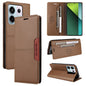 For Redmi Note 13 Pro 5G GQUTROBE G01 RFID Anti-theft Leather Phone Case(Brown)
