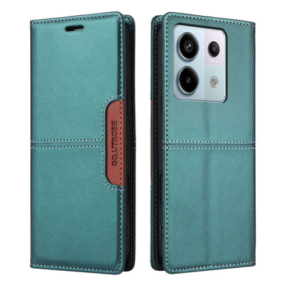 For Redmi Note 13 Pro 5G GQUTROBE G01 RFID Anti-theft Leather Phone Case(Green)