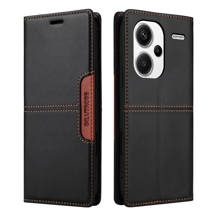 For Redmi Note 13 Pro+ GQUTROBE G01 RFID Anti-theft Leather Phone Case(Black)