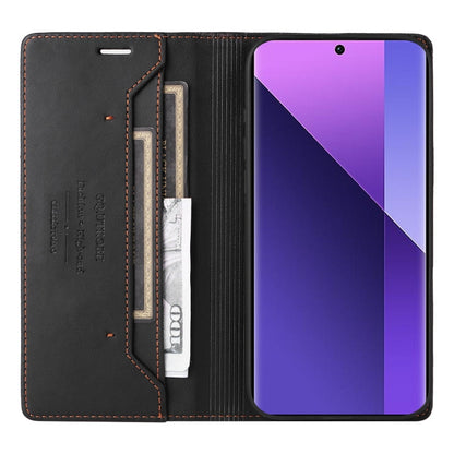 For Redmi Note 13 Pro+ GQUTROBE G01 RFID Anti-theft Leather Phone Case(Black)