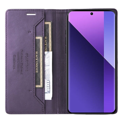 For Redmi Note 13 Pro+ GQUTROBE G01 RFID Anti-theft Leather Phone Case(Purple)