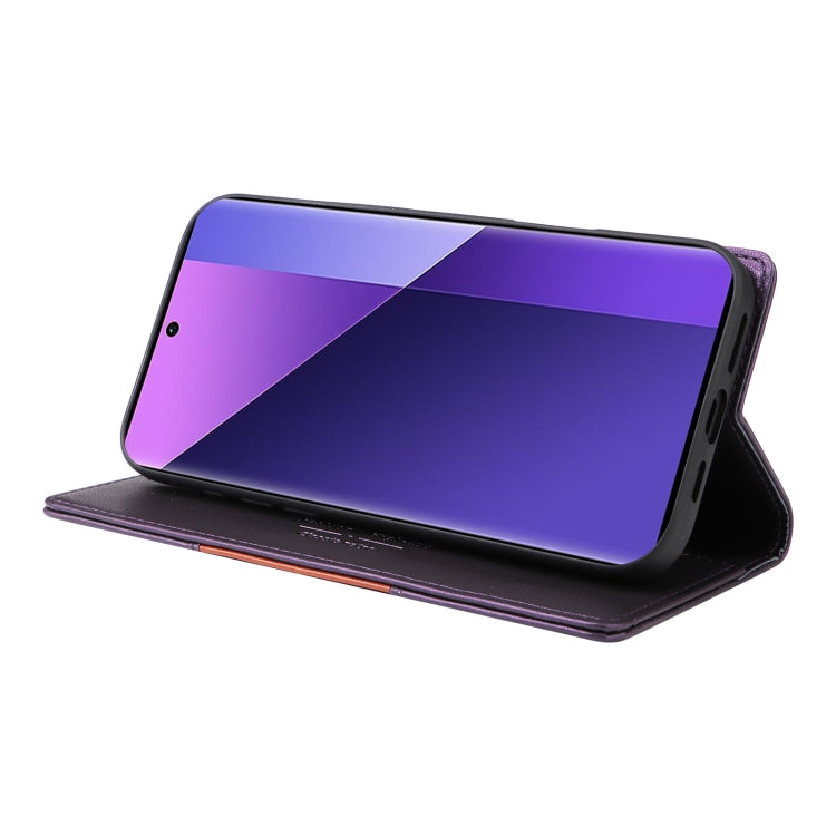 For Redmi Note 13 Pro+ GQUTROBE G01 RFID Anti-theft Leather Phone Case(Purple)
