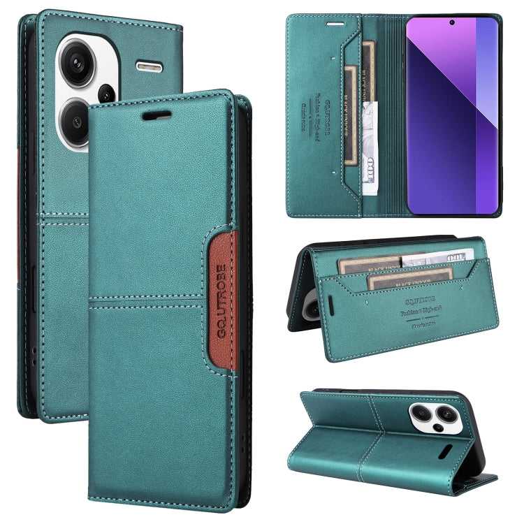 For Redmi Note 13 Pro+ GQUTROBE G01 RFID Anti-theft Leather Phone Case(Green)