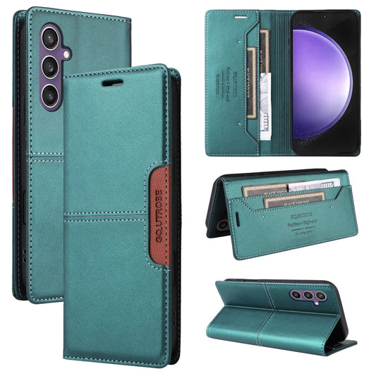 For Samsung Galaxy A25 5G GQUTROBE G01 RFID Anti-theft Leather Phone Case(Green)