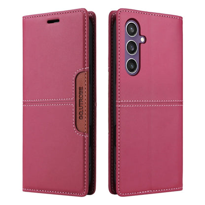 For Samsung Galaxy A34 GQUTROBE G01 RFID Anti-theft Leather Phone Case(Red)