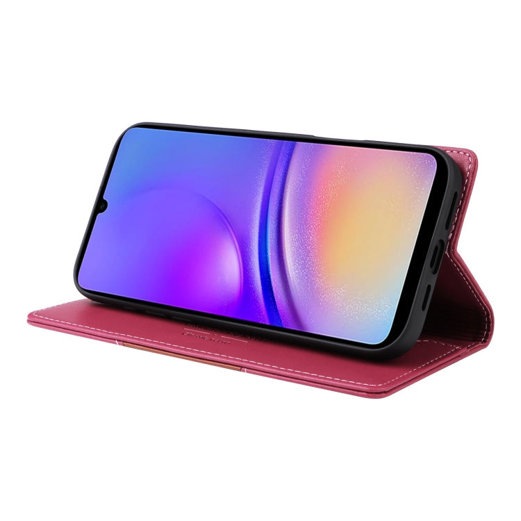 For Samsung Galaxy A05 GQUTROBE G01 RFID Anti-theft Leather Phone Case(Red)