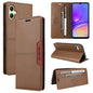 For Samsung Galaxy A05 GQUTROBE G01 RFID Anti-theft Leather Phone Case(Brown)
