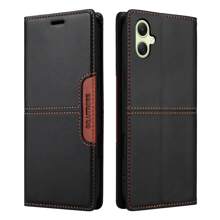 For Samsung Galaxy A05 GQUTROBE G01 RFID Anti-theft Leather Phone Case(Black)
