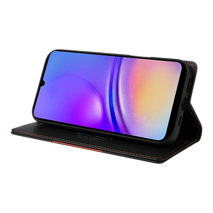 For Samsung Galaxy A05 GQUTROBE G01 RFID Anti-theft Leather Phone Case(Black)