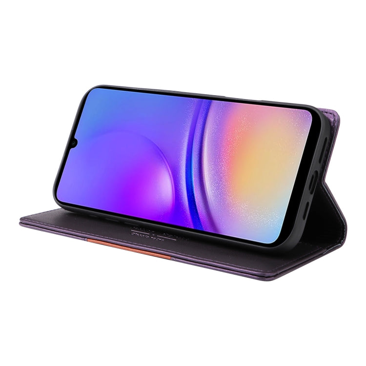 For Samsung Galaxy A05 GQUTROBE G01 RFID Anti-theft Leather Phone Case(Purple)