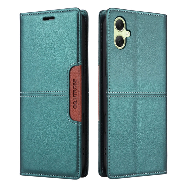 For Samsung Galaxy A05 GQUTROBE G01 RFID Anti-theft Leather Phone Case(Green)