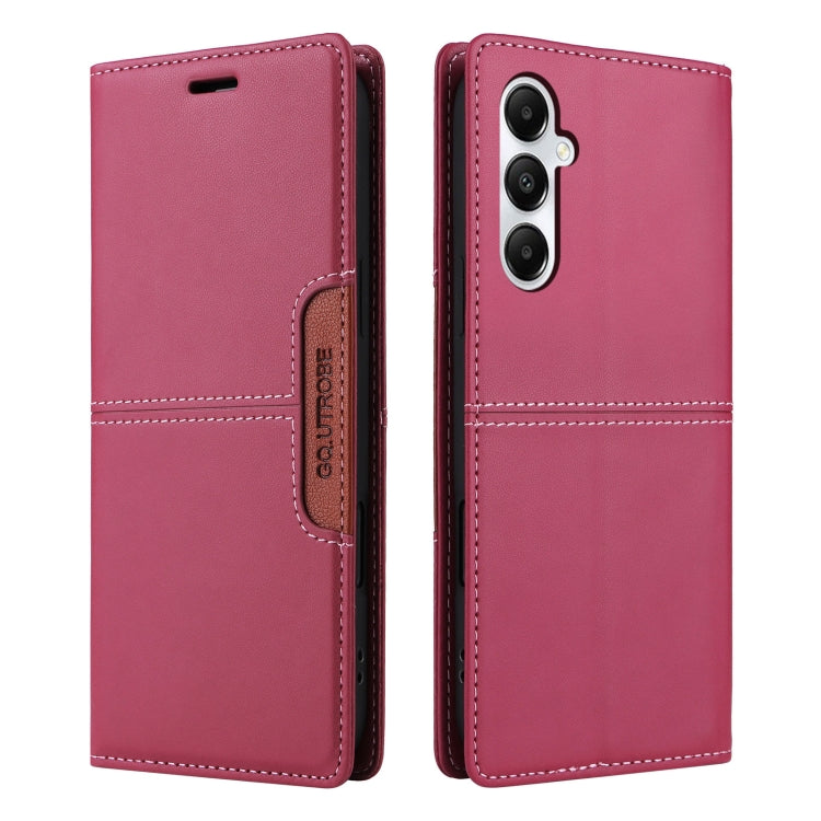 For Samsung Galaxy A05s GQUTROBE G01 RFID Anti-theft Leather Phone Case(Red)