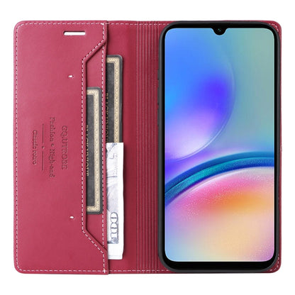 For Samsung Galaxy A05s GQUTROBE G01 RFID Anti-theft Leather Phone Case(Red)