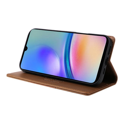 For Samsung Galaxy A05s GQUTROBE G01 RFID Anti-theft Leather Phone Case(Brown)