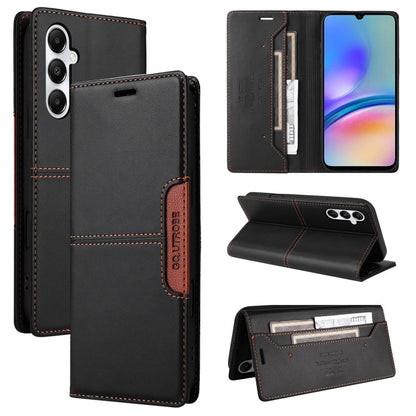 For Samsung Galaxy A05s GQUTROBE G01 RFID Anti-theft Leather Phone Case(Black)