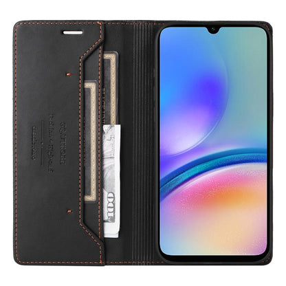 For Samsung Galaxy A05s GQUTROBE G01 RFID Anti-theft Leather Phone Case(Black)