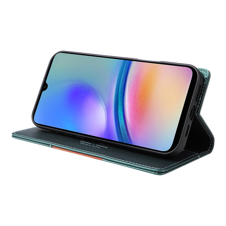 For Samsung Galaxy A05s GQUTROBE G01 RFID Anti-theft Leather Phone Case(Green)