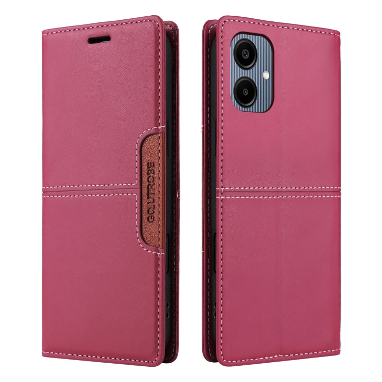 For Samsung Galaxy A06 GQUTROBE G01 RFID Anti-theft Leather Phone Case(Red)