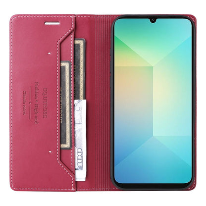 For Samsung Galaxy A06 GQUTROBE G01 RFID Anti-theft Leather Phone Case(Red)