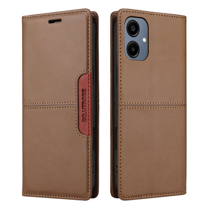 For Samsung Galaxy A06 GQUTROBE G01 RFID Anti-theft Leather Phone Case(Brown)