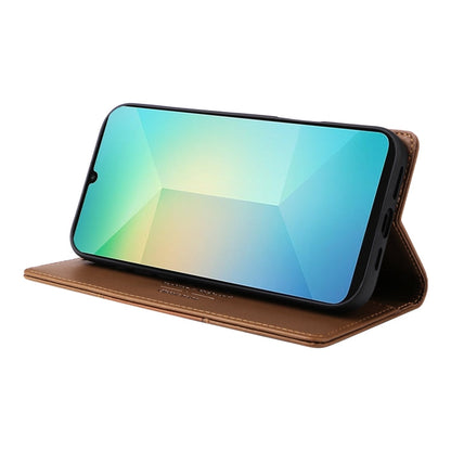 For Samsung Galaxy A06 GQUTROBE G01 RFID Anti-theft Leather Phone Case(Brown)