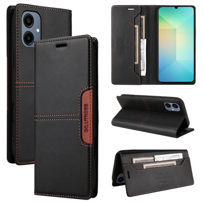 For Samsung Galaxy A06 GQUTROBE G01 RFID Anti-theft Leather Phone Case(Black)