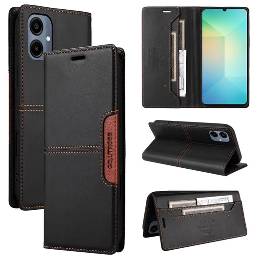 For Samsung Galaxy A06 GQUTROBE G01 RFID Anti-theft Leather Phone Case(Black)