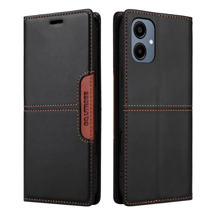 For Samsung Galaxy A06 GQUTROBE G01 RFID Anti-theft Leather Phone Case(Black)