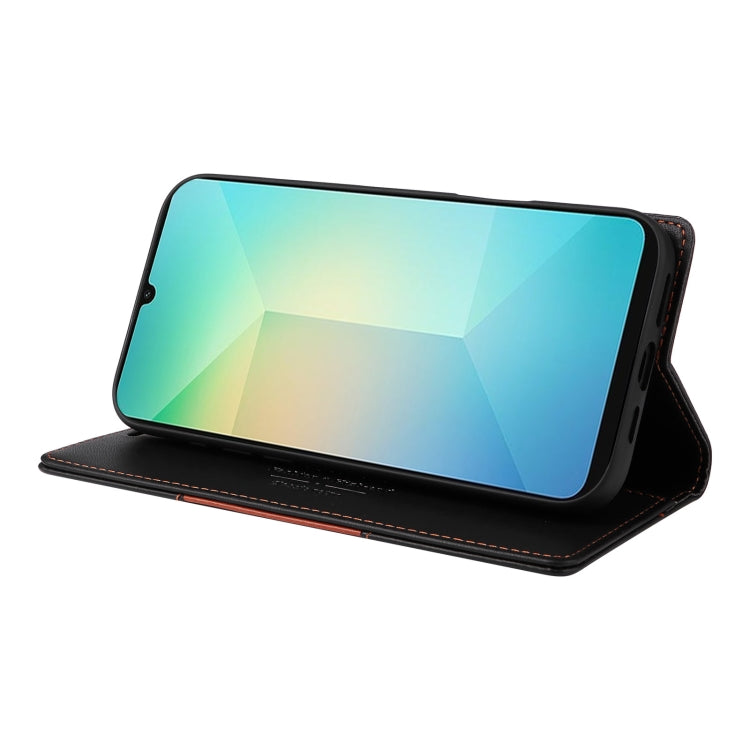 For Samsung Galaxy A06 GQUTROBE G01 RFID Anti-theft Leather Phone Case(Black)