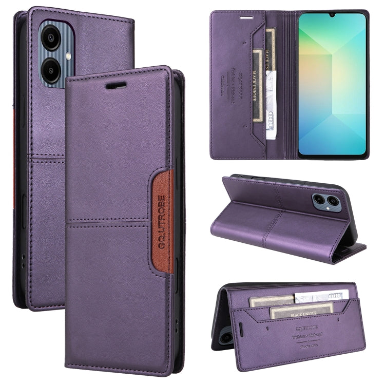 For Samsung Galaxy A06 GQUTROBE G01 RFID Anti-theft Leather Phone Case(Purple)