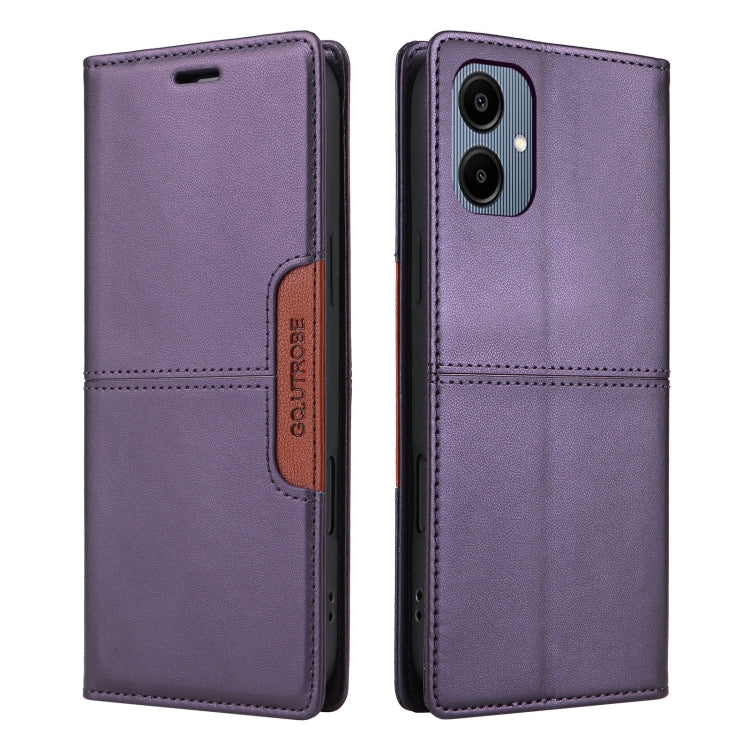 For Samsung Galaxy A06 GQUTROBE G01 RFID Anti-theft Leather Phone Case(Purple)