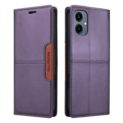 For Samsung Galaxy A06 GQUTROBE G01 RFID Anti-theft Leather Phone Case(Purple)