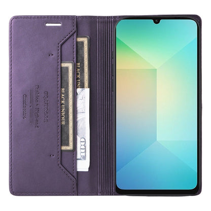 For Samsung Galaxy A06 GQUTROBE G01 RFID Anti-theft Leather Phone Case(Purple)