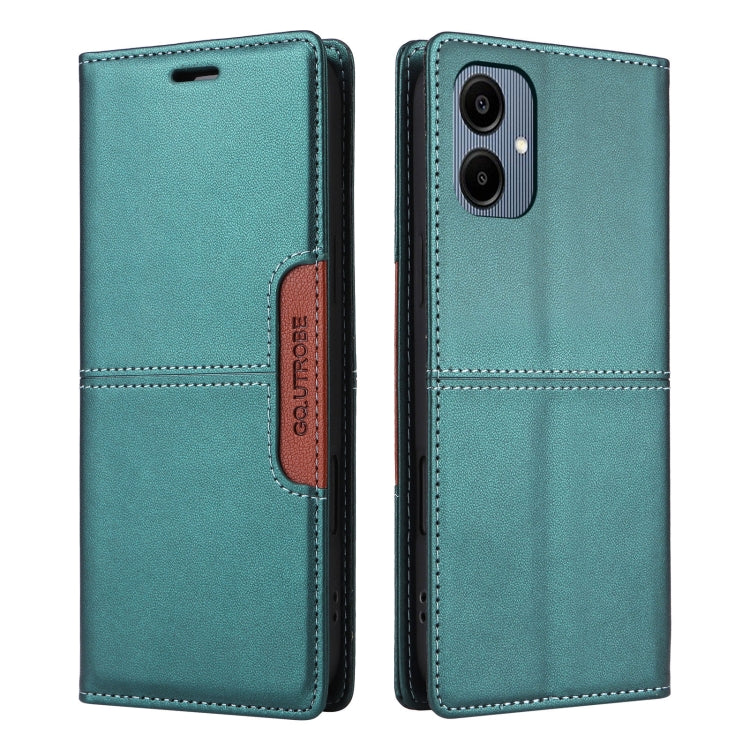 For Samsung Galaxy A06 GQUTROBE G01 RFID Anti-theft Leather Phone Case(Green)