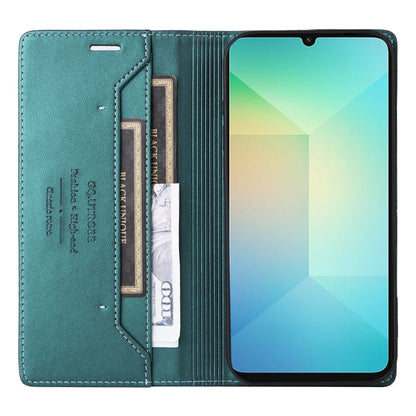For Samsung Galaxy A06 GQUTROBE G01 RFID Anti-theft Leather Phone Case(Green)