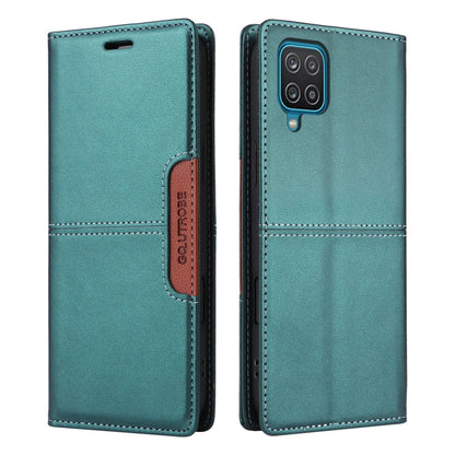 For Samsung Galaxy A12 / M12 GQUTROBE G01 RFID Anti-theft Leather Phone Case(Green)