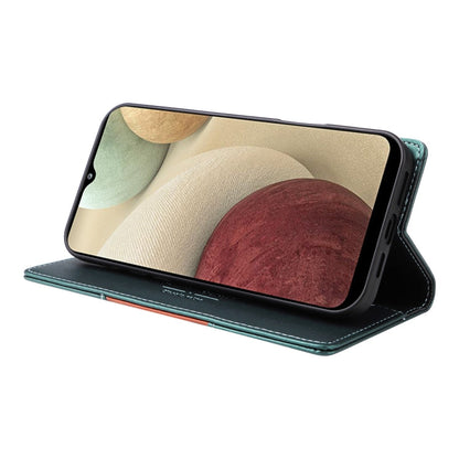 For Samsung Galaxy A12 / M12 GQUTROBE G01 RFID Anti-theft Leather Phone Case(Green)