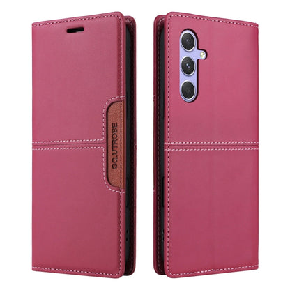 For Samsung Galaxy A14 5G GQUTROBE G01 RFID Anti-theft Leather Phone Case(Red)