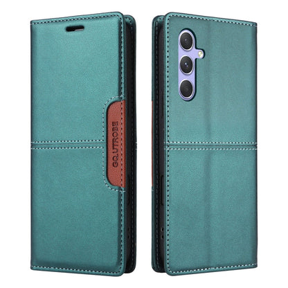 For Samsung Galaxy A14 5G GQUTROBE G01 RFID Anti-theft Leather Phone Case(Green)