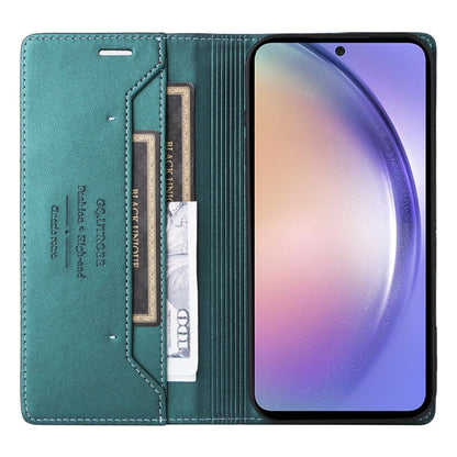 For Samsung Galaxy A14 5G GQUTROBE G01 RFID Anti-theft Leather Phone Case(Green)