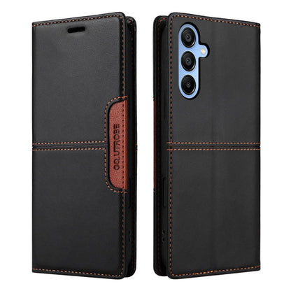 For Samsung Galaxy A15 5G GQUTROBE G01 RFID Anti-theft Leather Phone Case(Black)