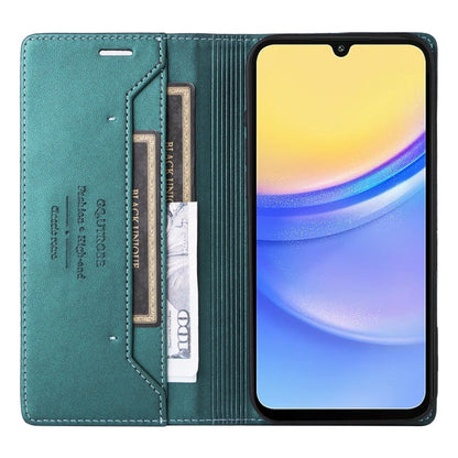 For Samsung Galaxy A15 5G GQUTROBE G01 RFID Anti-theft Leather Phone Case(Green)