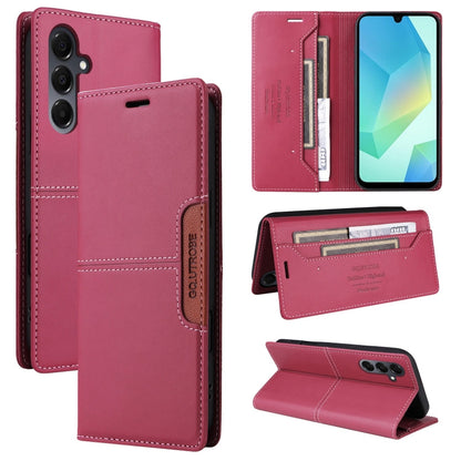 For Samsung Galaxy A16 GQUTROBE G01 RFID Anti-theft Leather Phone Case(Red)