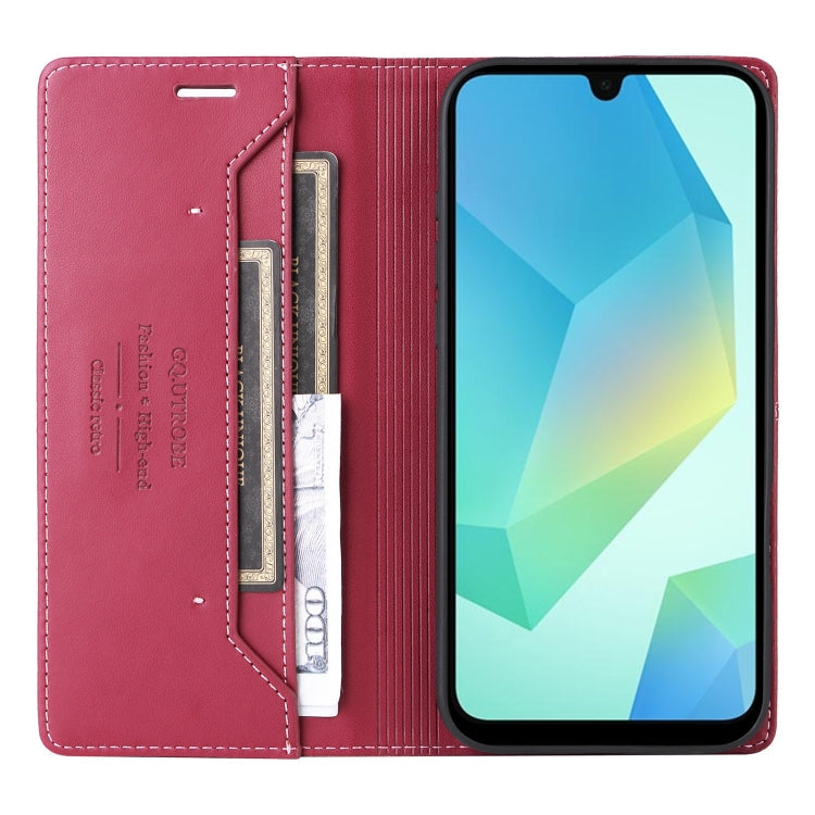 For Samsung Galaxy A16 GQUTROBE G01 RFID Anti-theft Leather Phone Case(Red)