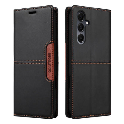 For Samsung Galaxy A16 GQUTROBE G01 RFID Anti-theft Leather Phone Case(Black)