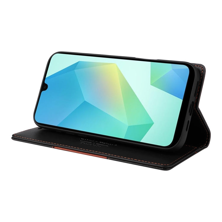 For Samsung Galaxy A16 GQUTROBE G01 RFID Anti-theft Leather Phone Case(Black)