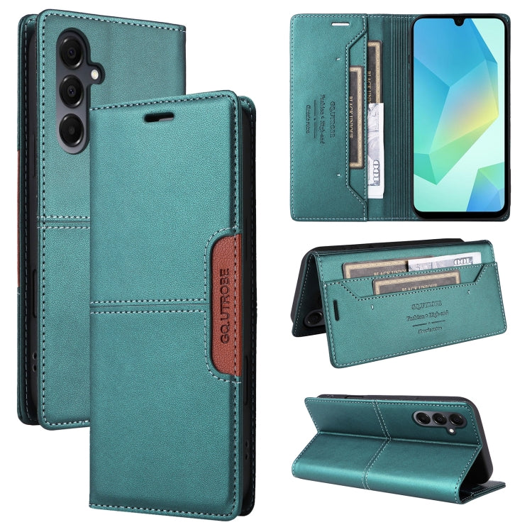 For Samsung Galaxy A16 GQUTROBE G01 RFID Anti-theft Leather Phone Case(Green)