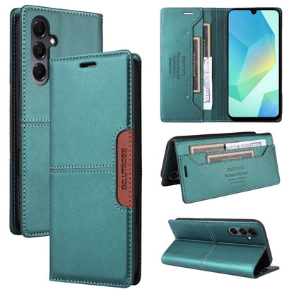 For Samsung Galaxy A16 GQUTROBE G01 RFID Anti-theft Leather Phone Case(Green)