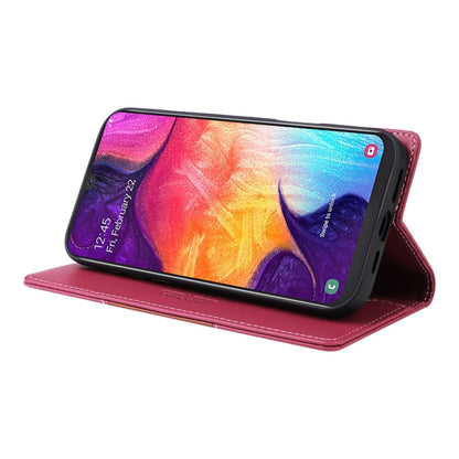 For Samsung Galaxy A50 GQUTROBE G01 RFID Anti-theft Leather Phone Case(Red)