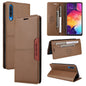 For Samsung Galaxy A50 GQUTROBE G01 RFID Anti-theft Leather Phone Case(Brown)